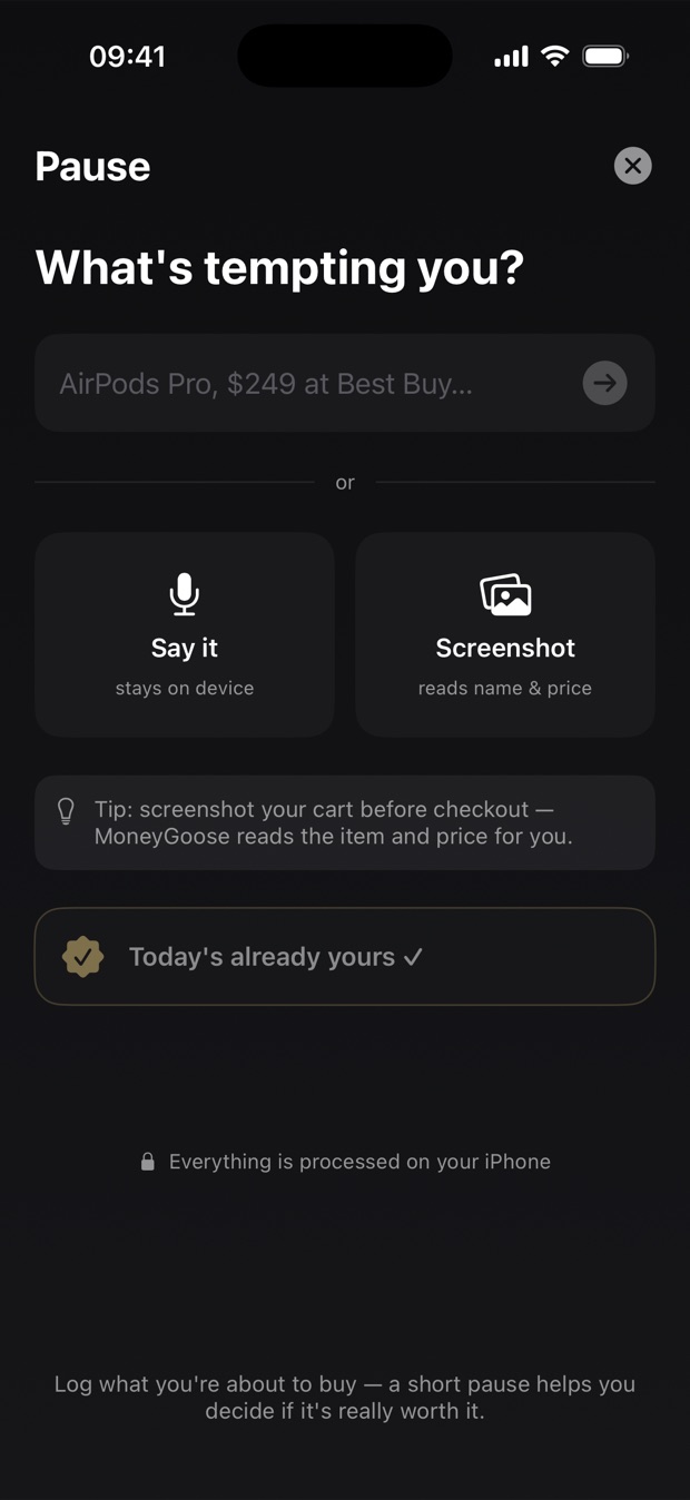 MoneyGoose — Catch it before checkout